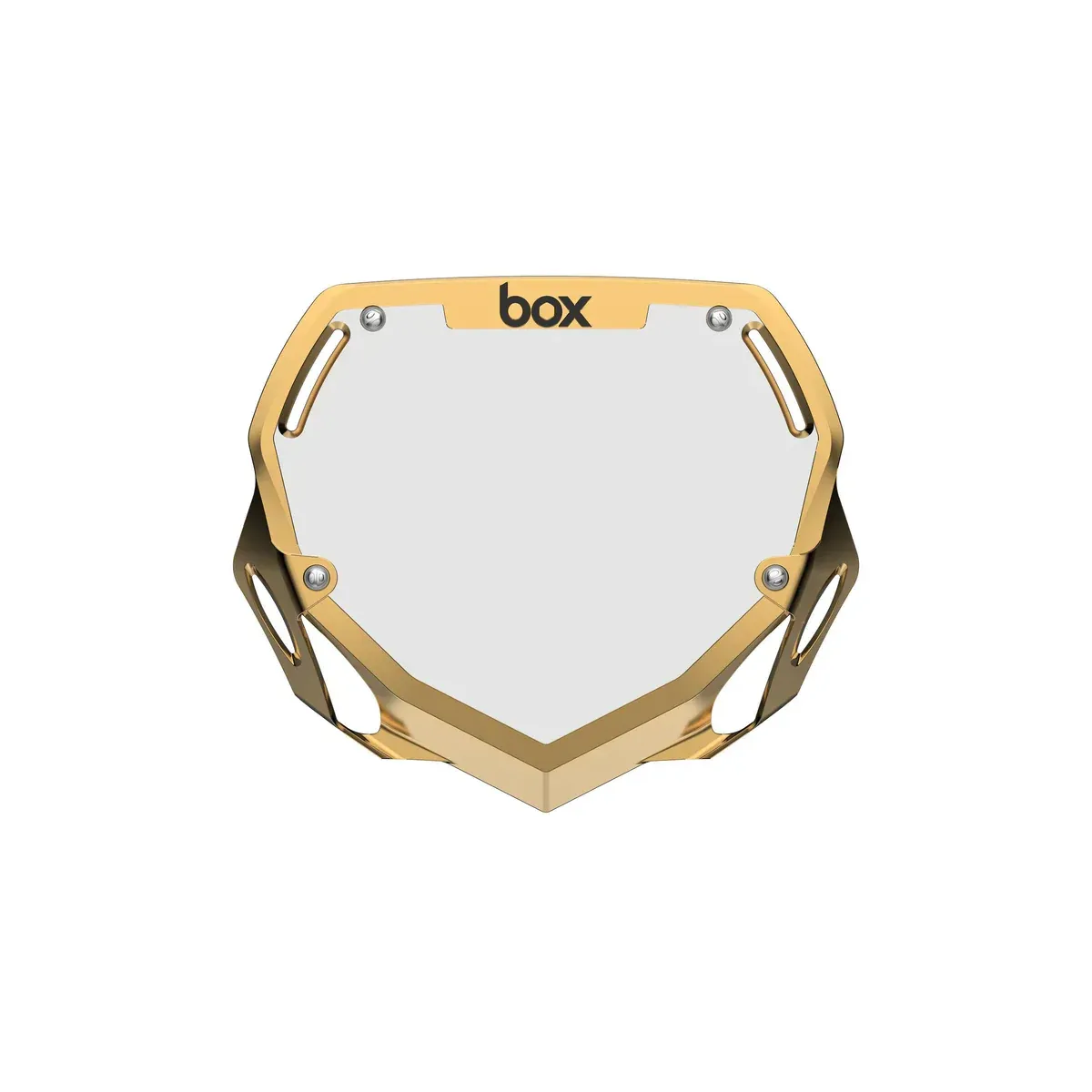 Box Two Number Plate Chrome Gold